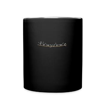 Lemur Tier - Tasse einfarbig - Schwarz - Vorne