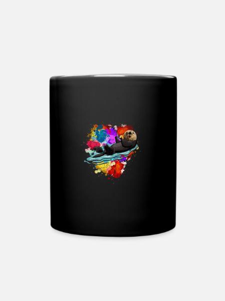 otter - Full Colour Mug - black
