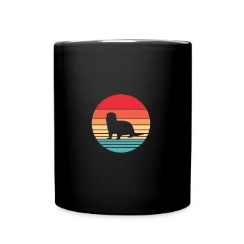 Loutre rétro - Mug uni - noir - Devant