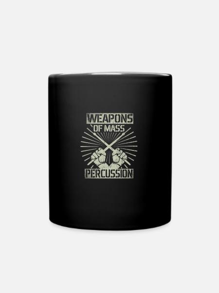 Schlagzeug Schlagzeuger - Tasse einfarbig - Schwarz