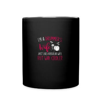 Drums woman - Full Colour Mug - black - Front