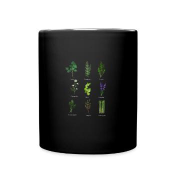 Plant nursery herbs - Full Colour Mug - black - Front