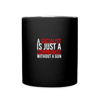 Anti-socialism socialist - Full Colour Mug - black - Front