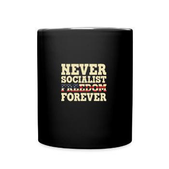 Anti-socialism freedom - Full Colour Mug - black - Front