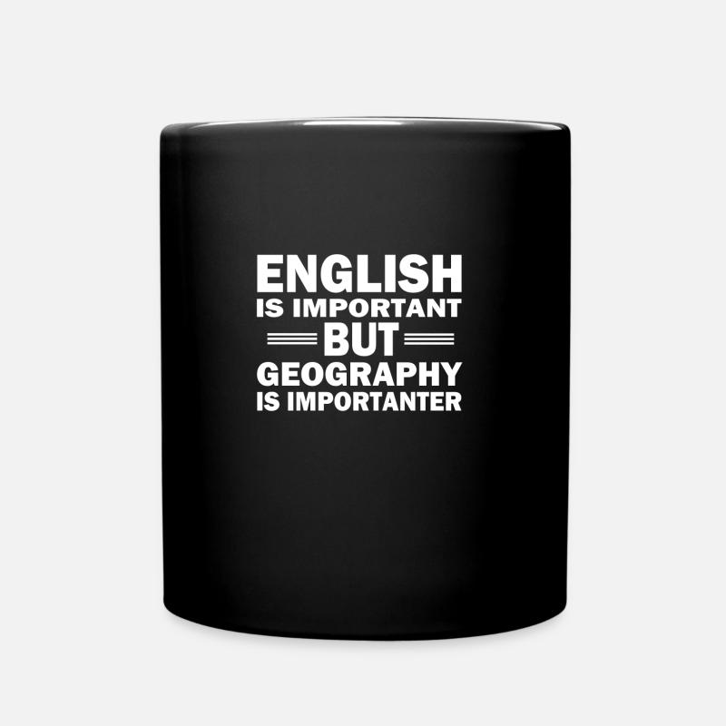 Funny geography saying geography teacher - Full Colour Mug - black