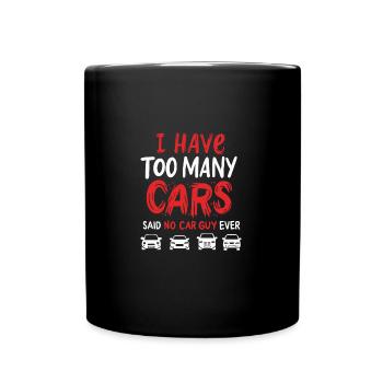 CAR GUY : Too Many Cars - Tasse einfarbig - Schwarz - Vorne