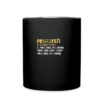 SCIENCE: Définition de la recherche - Mug uni - noir - Devant