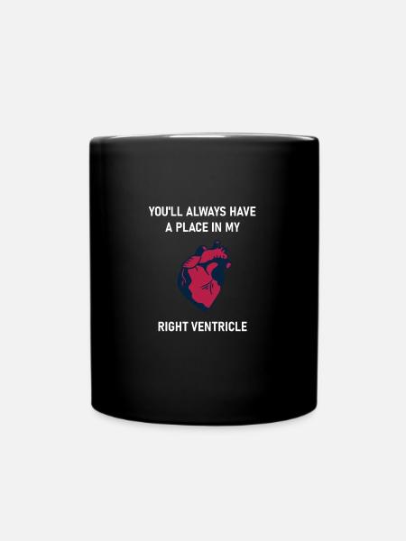Biologist gift biology nerd bio teacher heart - Full Colour Mug - black