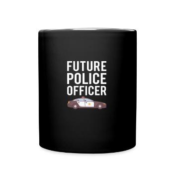 Police : Future Police Officer - Tasse einfarbig - Schwarz - Vorne