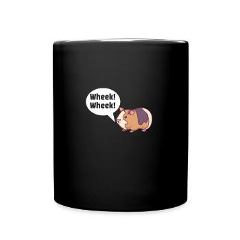 Cochon d'Inde GUINÉE PIG: Wheek! Wheek! - Mug uni - noir - Devant