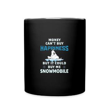 SNOWMOBILING : Money could buy me a Snowmobile - Mug uni - noir - Devant