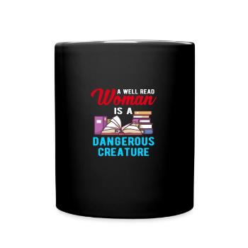 READING/BOOK READER/LITERATURE:Well Read Woman - Tasse einfarbig - Schwarz - Vorne