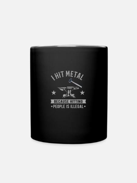 BLACKSMITH: j'ai frappé le métal - Mug uni - noir