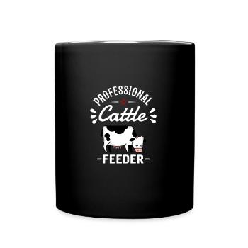 COW FARMER / CATTLE : Professional Cattle Feeder - Tasse einfarbig - Schwarz - Vorne