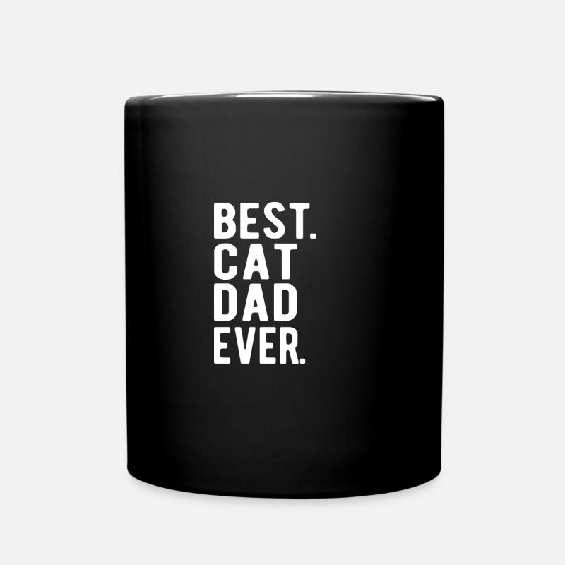 CAT: Best Cat Dad - Tasse einfarbig - Schwarz