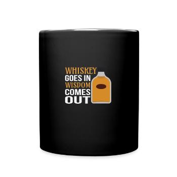 WHISKY / ALCOOL / BOIRE Whisky in Wisdom out - Mug uni - noir - Devant