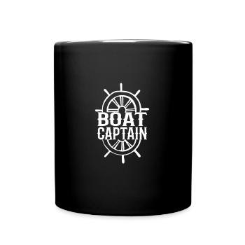 BOATING BOAT SHIP : Boat Captain - Full Colour Mug - black - Front