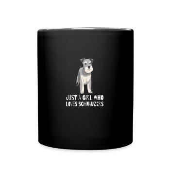 DOG / SCHNAUZER Juste une fille Qui aime les moustiques - Mug uni - noir - Devant