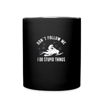 SNOWMOBILING:/ SNOWMOBILE don’t follow me - Mug uni - noir - Devant