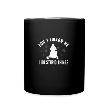 SNOWMOBILING:/ SNOWMOBILE don’t follow me - Mug uni - noir - Devant