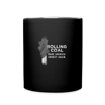 ROLL COAL TRUCK / DIESEL TRUCK make america - Full Colour Mug - black - Front