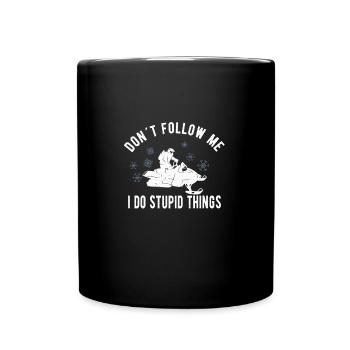 SNOWMOBILING:/ SNOWMOBILE don´t follow me - Mug uni - noir - Devant