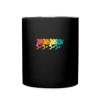 SKATEBOARD SKATING VINTAGE - Full Colour Mug - black - Front