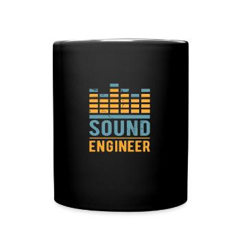 SOUND ENGINEER/ AUDIO ENGINEER GIFT - Full Colour Mug - black - Front