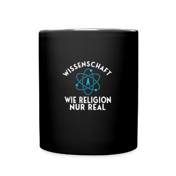 Atheist Atheismus Wissenschaft Ungläubiger - Tasse einfarbig - Schwarz - Vorne