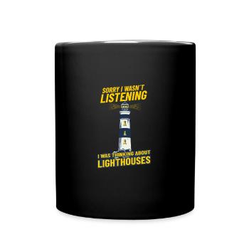 Lighthouse Seaside thinking about lighthouses - Tasse einfarbig - Schwarz - Vorne