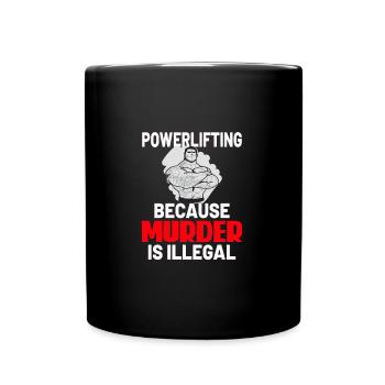 Bodybuilding Powerlifting Weightlifting Fitness - Full Colour Mug - black - Front