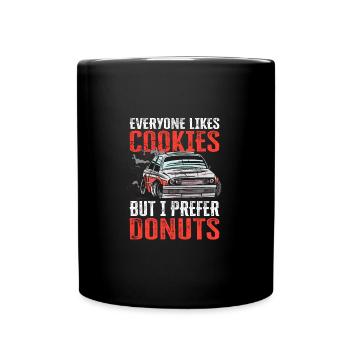 Car Drifting Racing Racecar Motorsport Skid Marks - Tasse einfarbig - Schwarz - Vorne