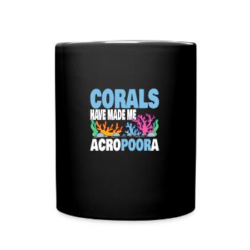 Aquarium Keeper Marine Life Saltwater Reef - Full Colour Mug - black - Front