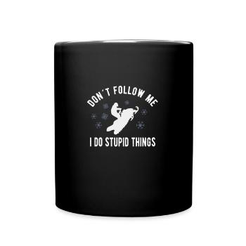 SNOWMOBILING:/ SNOWMOBILE don’t follow me - Mug uni - noir - Devant