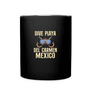 SCUBA DIVING / PLAYA DEL CARMEN GIFT IDEA - Full Colour Mug - black - Front