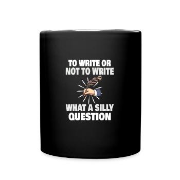 Autor Schreiben Schreiber Literatur Geschenkidee - Tasse einfarbig - Schwarz - Vorne