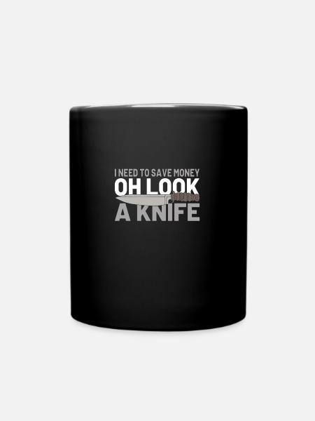 Knife Collector Knife Collection Hunting Fishing - Tasse einfarbig - Schwarz