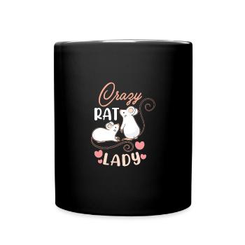 Rat Lover Rat Pet Rodent Mouse Rat Lady gift idea - Full Colour Mug - black - Front
