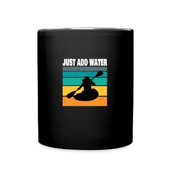 Kajak Kajakfahrer Paddelboot Geschenkidee - Tasse einfarbig - Schwarz - Vorne