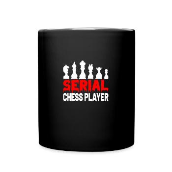 CHESS PLAYER CHESSBOARD CHESS GAME BOARD GAME GIFT - Mug uni - noir - Devant