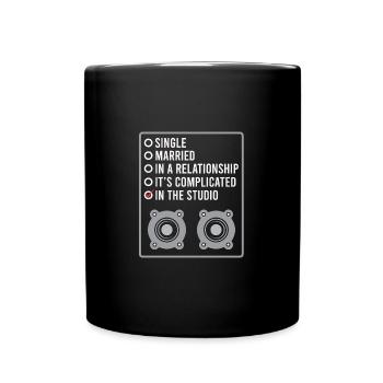 DJ Music Producer Sound Engineer Gift Idea - Full Colour Mug - black - Front