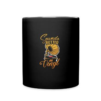 Vinyl Records LP Collector Record Lover Audiophile - Mug uni - noir - Devant