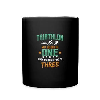Triathlon Swim Bike Run Triathlete Sport Gift - Tasse einfarbig - Schwarz - Vorne