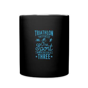 Triathlon Swim Bike Run Triathlete Sport Gift - Full Colour Mug - black - Front