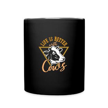 Livestock Show Farmer Cattle Cow Farm Cattle - Full Colour Mug - black - Front