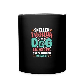Chien Toilettage Chien Chiot Chien Toilettage Chien Sitter - Mug uni - noir - Devant