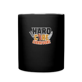 Carnivore Diet Anti Vegan Anti Vegetarian Meat Eat - Full Colour Mug - black - Front