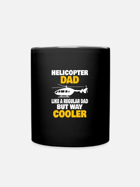 Hubschrauberpilot Luftfahrt Helicopter Dad - Tasse einfarbig - Schwarz