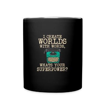 Autor Schreiben Schreiber Literatur Geschenkidee - Tasse einfarbig - Schwarz - Vorne
