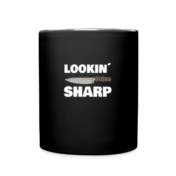 Knife Collector Knife Collection Hunting Fishing - Full Colour Mug - black - Front